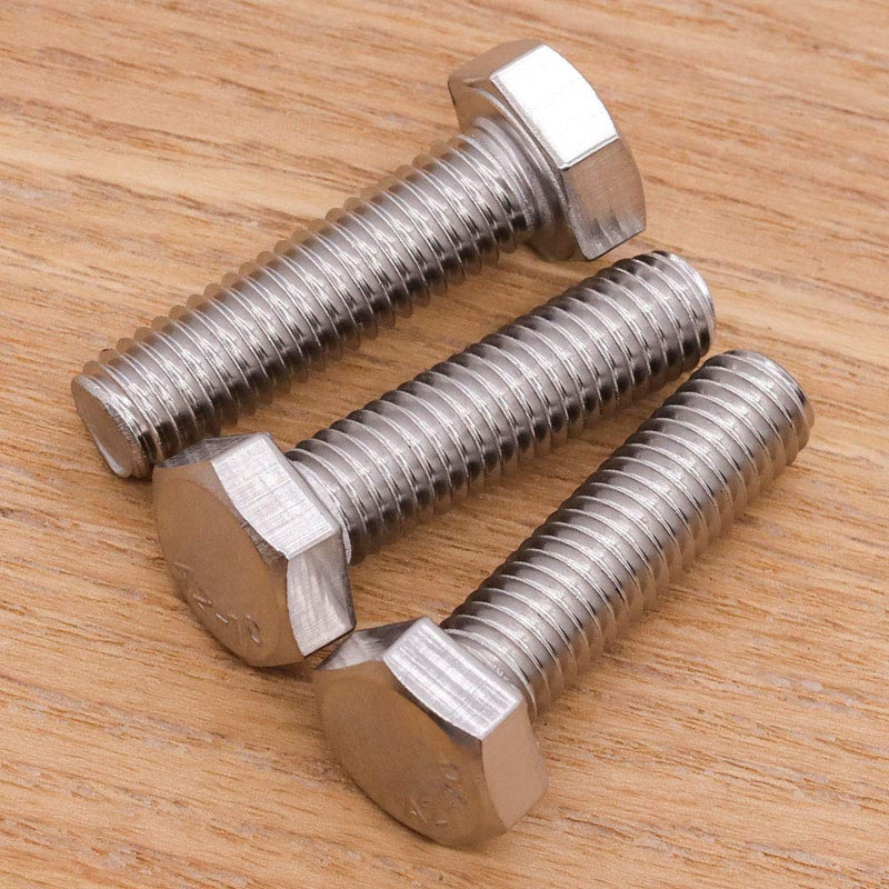 1/2-13 x 1-1/2" (1/4" to 5" Available) Hex Head Cap Bolts Screws, 304 Stainless Steel 18-8 Hexagon Head Bolts, Coarse Thread UNC, Full Thread, Pack of 6 1/2-13 x 1-1/2" (6 PCS) - NewNest Australia