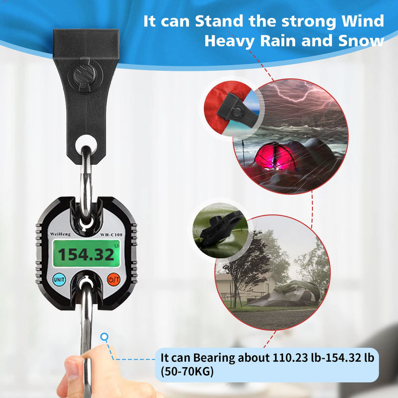 Upgrade Large Tarp Clips Heavy Duty Lock Grip -Total 24 PCs Tarp Clamps Thumb Screw Tent Fasteners Clips with Carabiner for Camping Awnings Caravan Canopies Car Truck Swimming Pool Boat Cover Clips Large 24 Tarp Clips With Carabiner-black - NewNest Australia