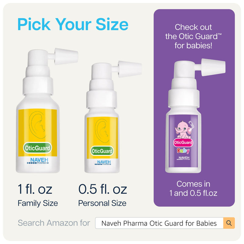 NAVEH PHARMA Otic Guard Natural Ear Spray 3 in 1 Herbal-Oil Blend for Ear Infections, Ear Pain, and Itchy Ears Ear Wax Removal Kit Ear Wax Softener for Clogged Ear Relief and Swimmer’s Ear (15ML) - NewNest Australia