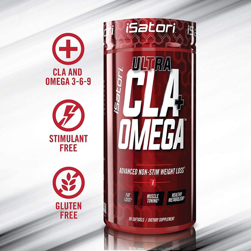 iSatori Ultra CLA - Omega 3 6 9 Safflower Oil Fish Oil Conjugated Linoleic Acid - Natural Weight Loss Exercise Enhancement Fat Burner Muscle Toner - Stimulant Free Dietary Supplement - 90 Softgels - NewNest Australia