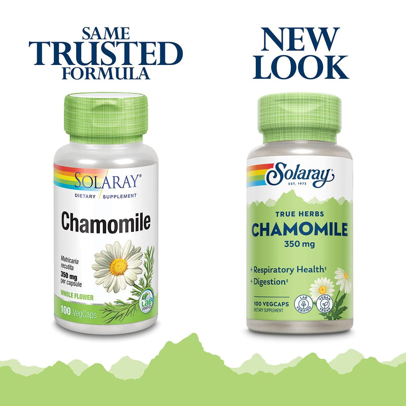Solaray Chamomile, Soothing Support for Digestion, Respiratory Tract and Relaxation, 100 Servings, 100 VegCaps - NewNest Australia