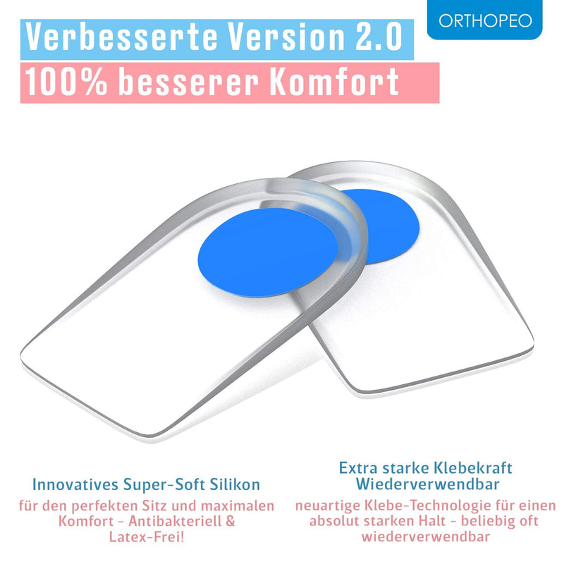 ORTHOPEO Premium Heel Spur Insoles I Heel Pads I Heel Cushions for Shoes IGel Silicone Insoles Heel Spurs for Women I 2 Pairs of Gel Insoles for the Heel IOrthopedic Gel Cushions IL 10.2 cm W 6.3 cm Pack of 4 (Pack of 1) - NewNest Australia