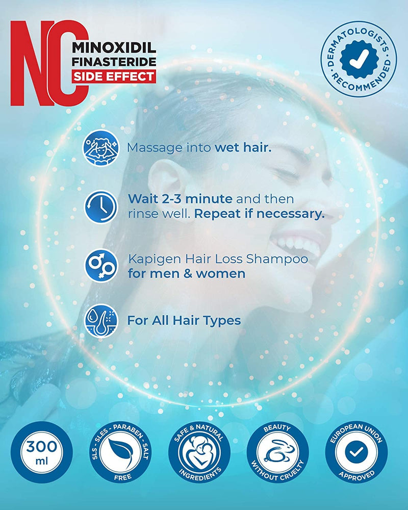 McG KAPIGEN Anti Hair Loss Shampoo - DHT Blocker, Growth, PROCAPIL, Vegan, Biotin, Natural, Organic | NO Minoxidil, Finasterid | Sulphate, SLS, SLES, Paraben, Cruelty FREE | Treatment for Men & Women - NewNest Australia