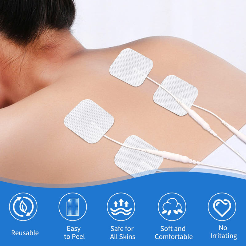 Tens Electrodes Pads Self Adhesive Reusable Electrodes Pads for Tens Acupuncture Digital Therapy Machine Massager, Electrotherapy Tens Pads for Tens Machine, 4CM 20 Pcs - NewNest Australia