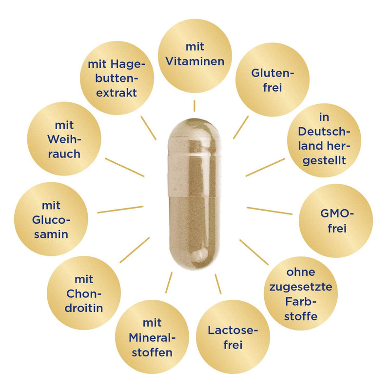 JointGold joint capsules 90 capsules high dosage, dietary supplement for joints¹ cartilage² and tendons³ with chondroitin glucosamine and frankincense - NewNest Australia