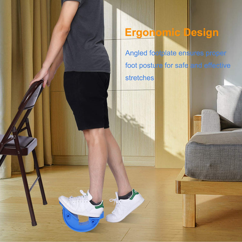 Mengh-Shop Foot Rocker Durable Calf Stretcher For Achilles Tendon Inflammation, Plantar Fasciitis, Relieves Foot And Shin, For Athletes Physiotherapy And Increases Flexibility And Strength (Blue) - NewNest Australia