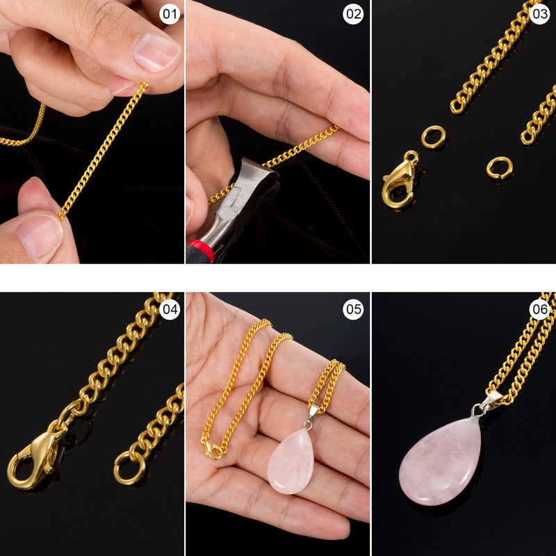 33 Feet Gold Plated Link Chain Necklace with 30 Jump Rings and 20 Lobster Clasps for Men Women Jewelry Chain DIY Making (1.5 mm) 1.5 mm - NewNest Australia