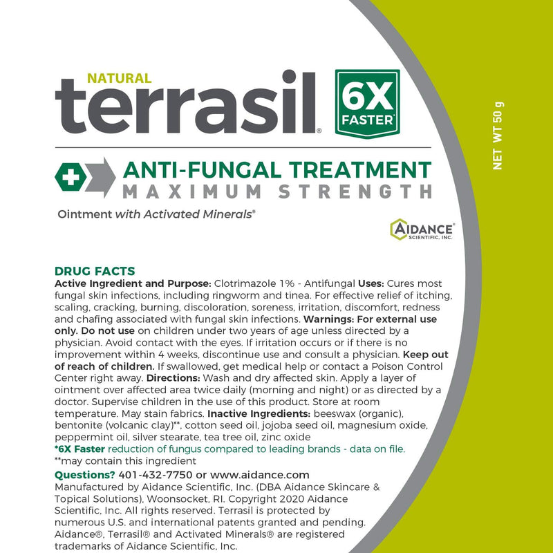 Terrasil Anti-fungal Treatment Max 50gm - 6X Faster Healing, Natural Soothing Clotrimazole OTC-Registered Ointment for Fungal Infections, Jock Itch, Male Yeast - NewNest Australia