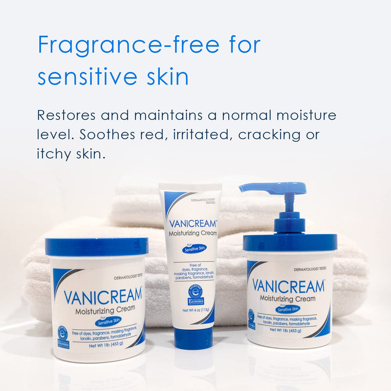 Vanicream Moisturizing Skin Cream with Pump Dispenser - 16 fl oz (1 lb) - Moisturizer Formulated Without Common Irritants for Those with Sensitive Skin Fragrance Free 16 Ounce with Pump - NewNest Australia