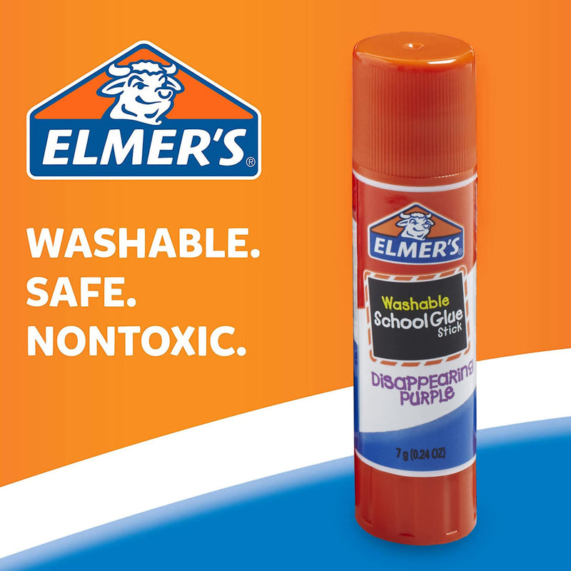 Elmer's Disappearing Purple School Glue, Washable, 30 Pack, 0.24-ounce sticks 30 Count - NewNest Australia
