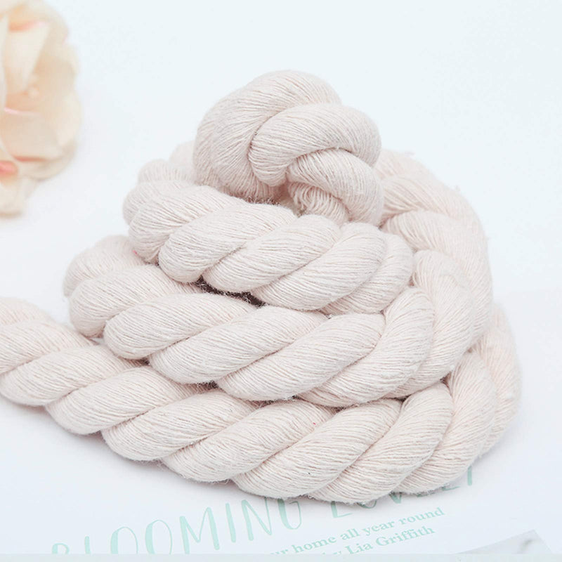 100% Cotton Craft Rope (1/2 inch x 50 feet) All Purpose Soft Natural Strong Cotton Rope Cord for Crafts, Sporting, Wedding Decorating,Hanging Flower Baskets (Beige) - NewNest Australia