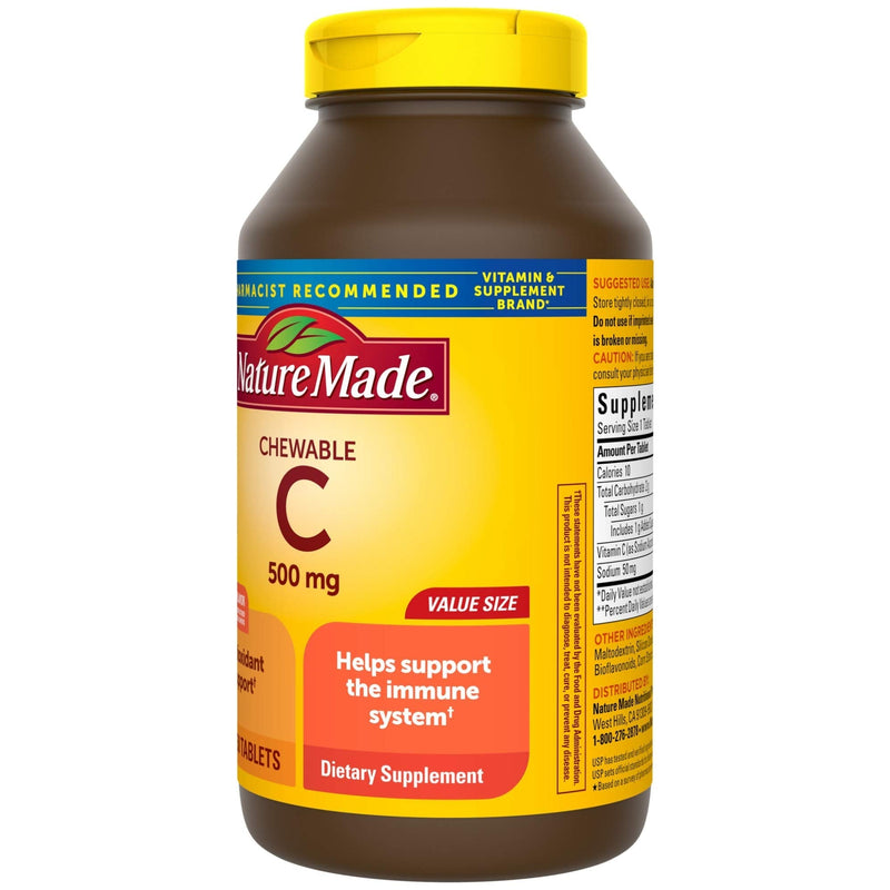 Nature Made Chewable Vitamin C 500 mg Tablets, 150 Count Value Size to Help Support the Immune System - NewNest Australia
