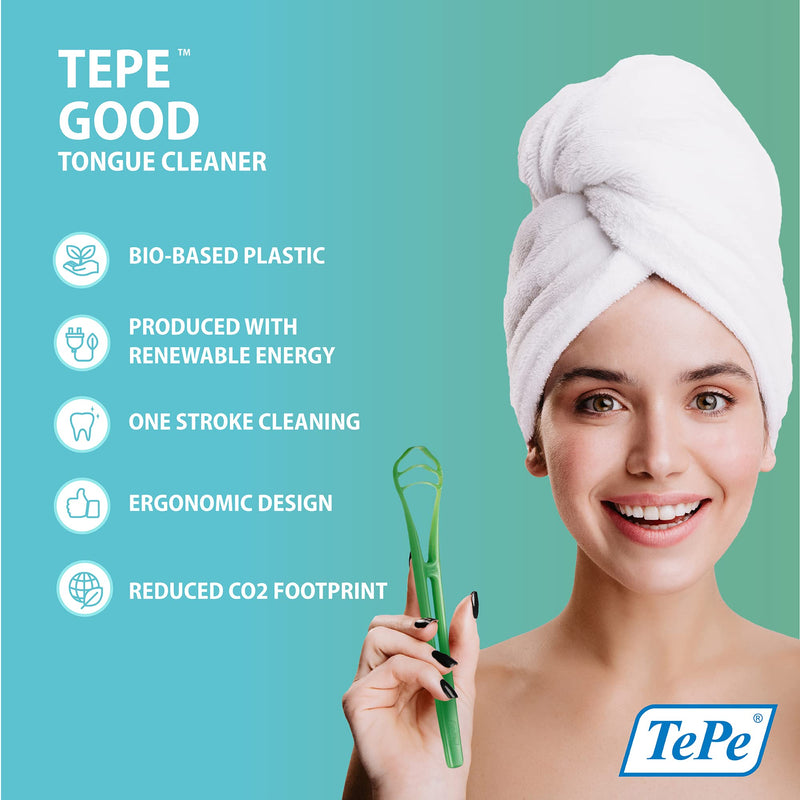 TEPE The Good Tongue Cleaner is a Scraper Used to Remove Any Harmful Bacteria from The Tongue’s Surface and Safeguard Against Bad Breath, Green, Regular - NewNest Australia