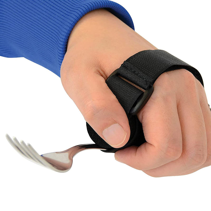 Yjzq Adaptive Utensils Older Children With Disability Seniors Food Aid Utensil With Auxiliary Strap Anti-Shake Spoon Handle Utensils Removable Thickening Arthritis Anti-Shake Dinnerware - NewNest Australia
