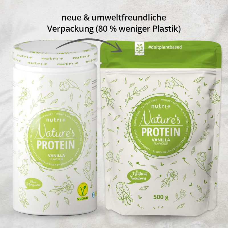 Natures Protein Vanilla 500G Natural Protein Powder Without Sweeteners Lactose Sugar Milk 83 1 Protein Vegetable Protein Powder Shake Vegan Gluten Free 500 G Pack of 1 - NewNest Australia