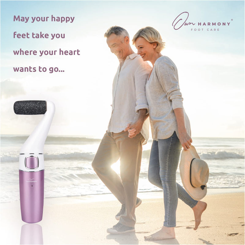 Electric Hard Skin Remover Rechargeable: Own Harmony Professional Pedicure Tools - CR1700 Best Electronic Foot File Sander - Perfect Pedi for Callus Removal and Dry Cracked Heels Feet Care (USB Cord) Satin Rose - NewNest Australia