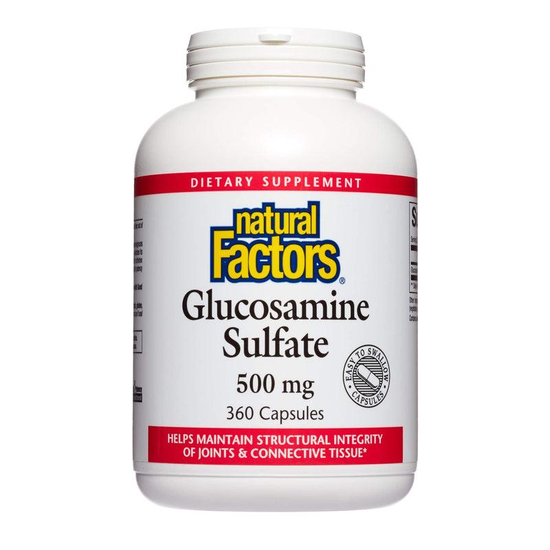Natural Factors, Glucosamine Sulfate, Supports Healthy Joint Mobility, Cartilage and Connective Tissue, 360 capsules (360 servings) - NewNest Australia