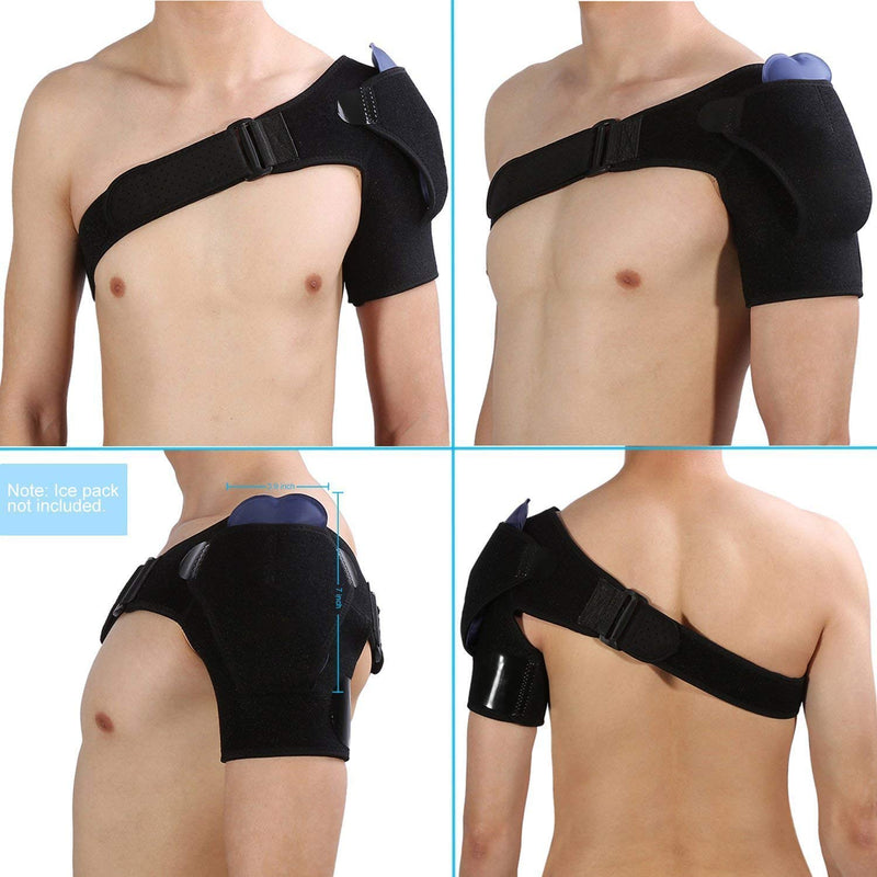 Doact Shoulder Brace Adjustable Neoprene Shoulder Pain Support Bandage, Injuries, Sports Injuries, Tendonitis, Arthritic Shoulders, Left/Right For Men/Women, Xl - NewNest Australia