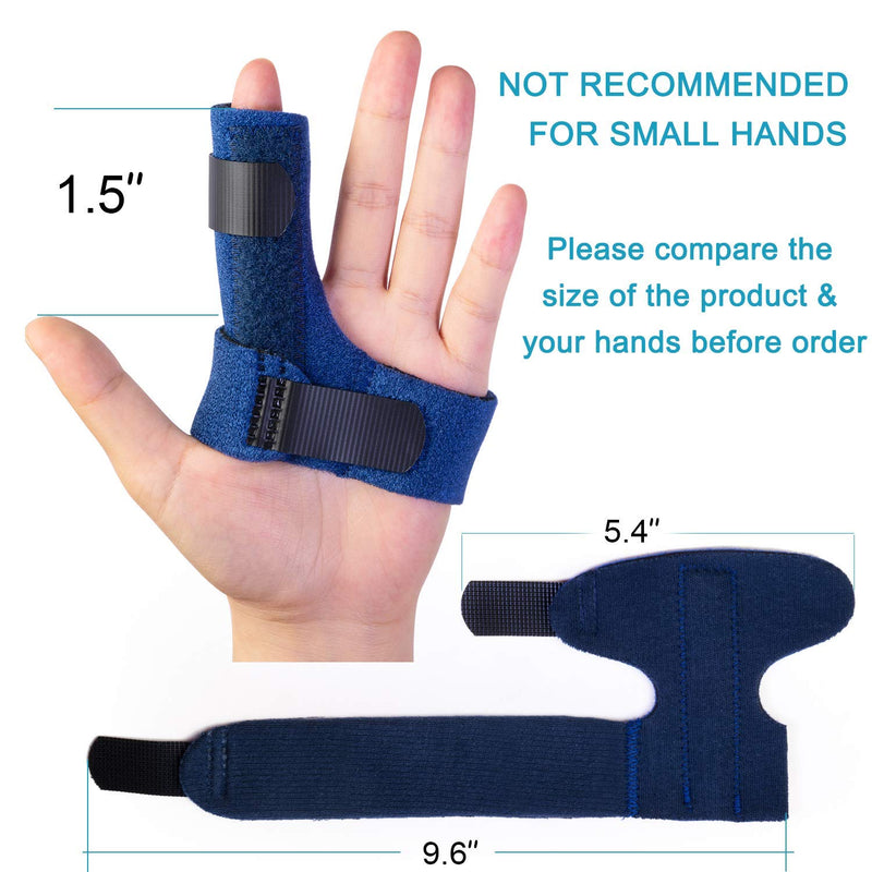 Sumifun Finger Splints for Left Hand, Finger Brace with Built-in Aluminium Bar for Trigger Finger, Mallet Finger, Finger Supports with 2 Gel Sleeves for Sprains, Pain Relief, Sports Injury Left Hand - Blue - NewNest Australia