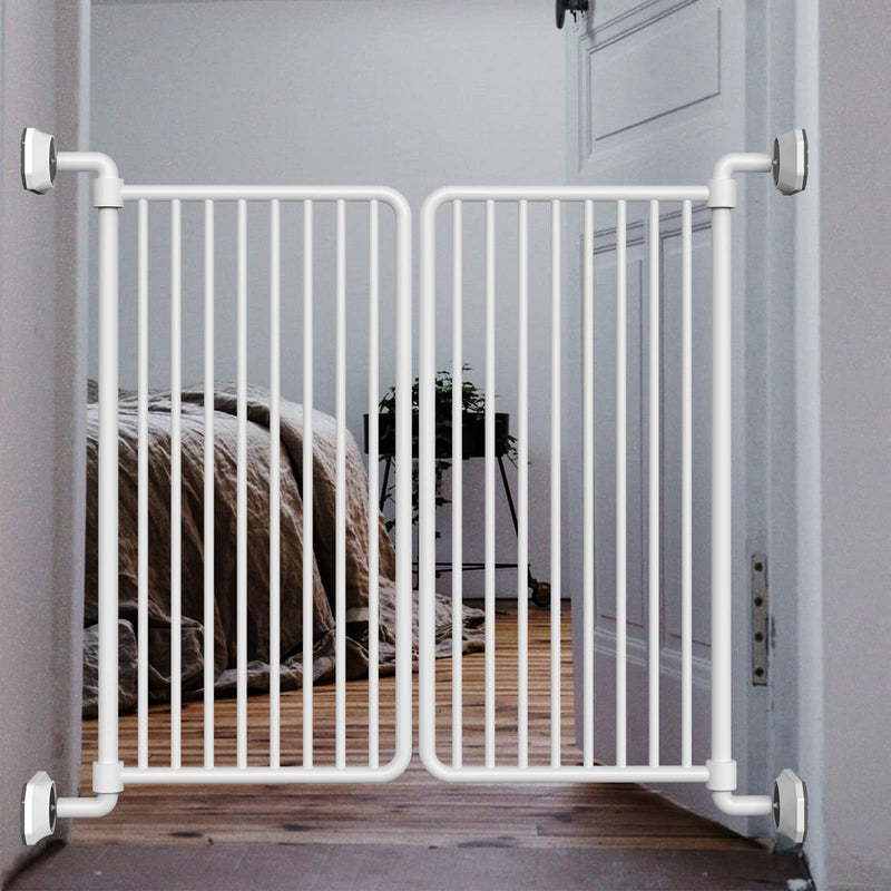 ICERO - Baby Gate Wall Protector - Protect Walls & Doorways from Pet & Dog Gates - for Child Pressure Mounted Stair Safety Gate- 4 Pack, White - NewNest Australia