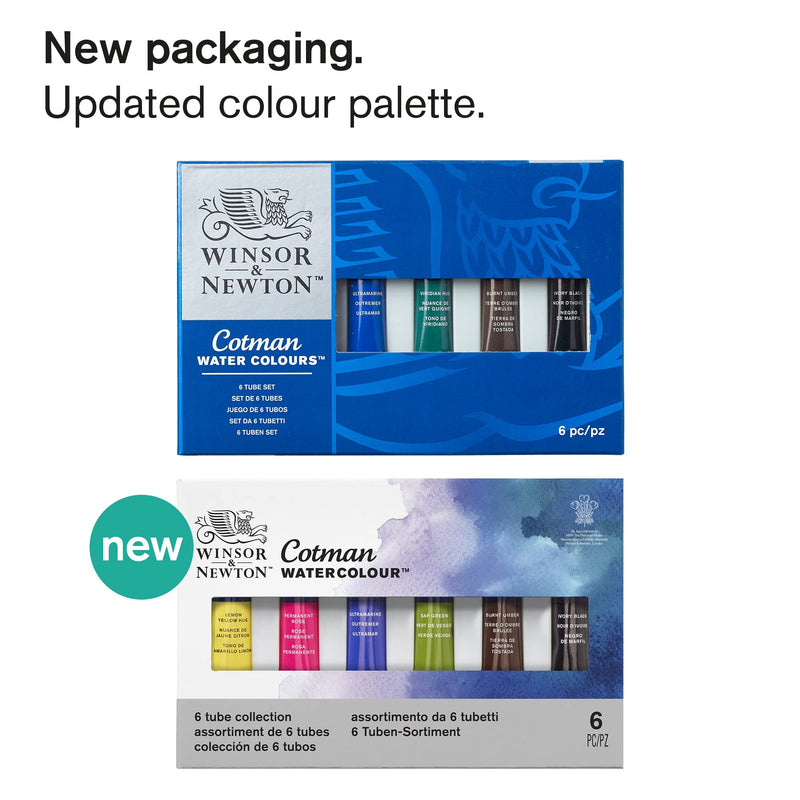 Winsor & Newton Cotman Water Colour Paint, Set of 6, 8ml Tubes 0.27 Fl Oz (Pack of 8) - NewNest Australia