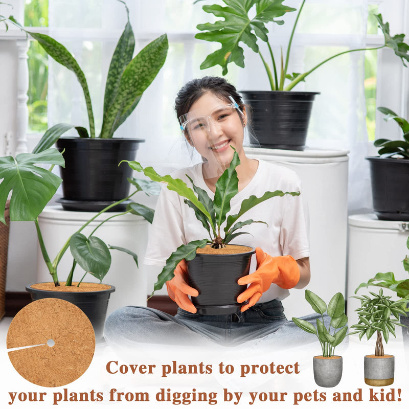 Legigo 4pcs Coconut Fibers Tree Mulch Ring Mat- 11.8 Inch Natural Coco Coir Tree Protection Weed Mats for Cypress, Landscaping, Tree Disc Plant Cover, Soil Cover for Indoor Outdoor Plants 11.8in-4pcs - NewNest Australia