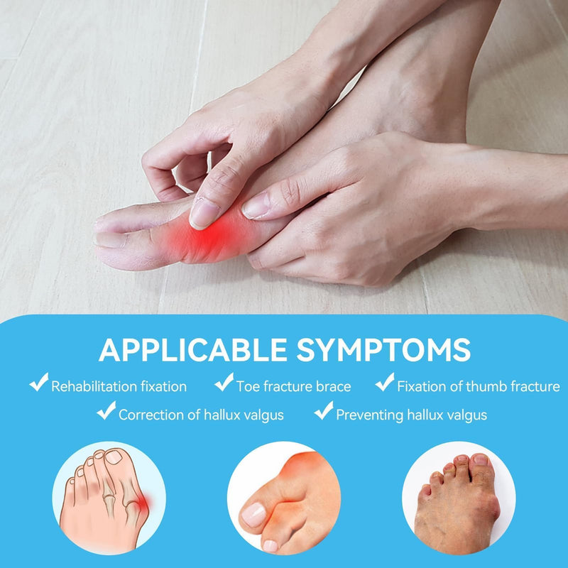 Agatige Big Toe Bandage, Fabric Hammer Toe Bandage Toe Separator Bunion Splint with Support Straps for Men Women Broken Toe Hallux Valgus Correction (Blue) Blue - NewNest Australia