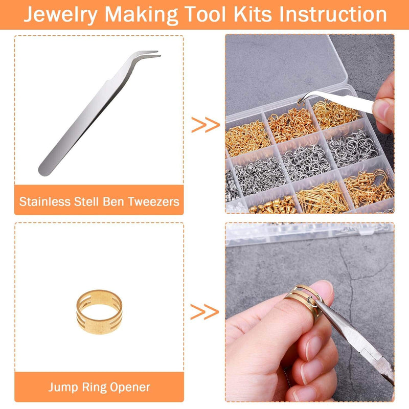Earring Making Kit, Anezus 2320Pcs Earring Making Supplies Kit with Earring Hooks Findings, Earring Backs Posts, Jump Rings for Jewelry Making Supplies - NewNest Australia