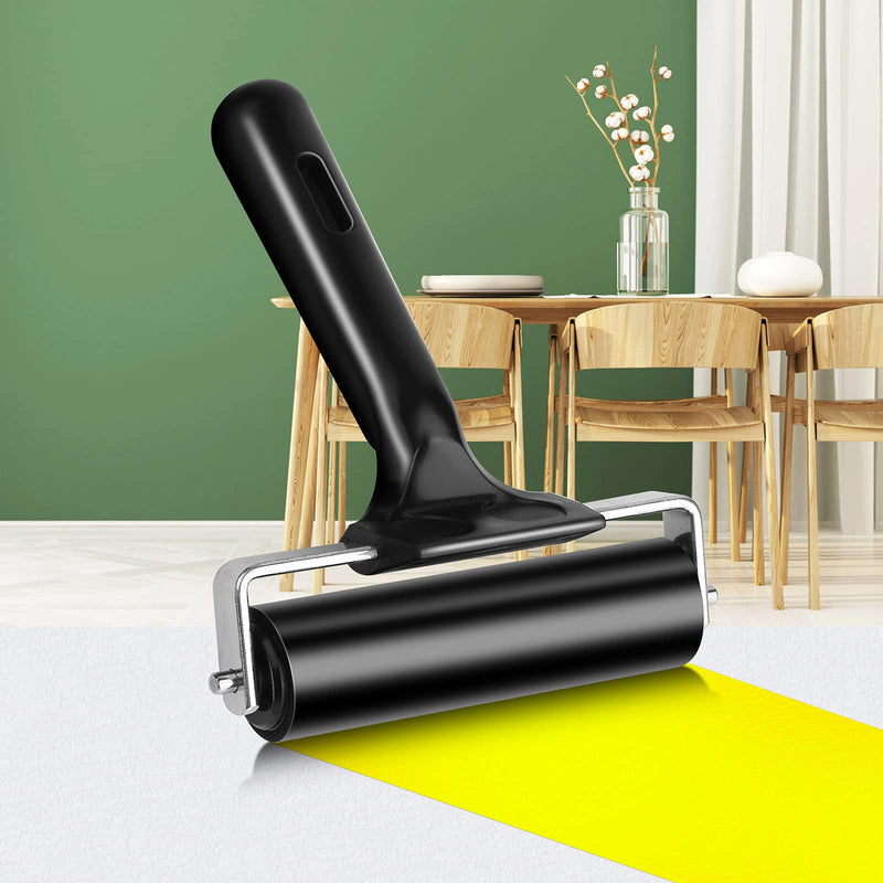 2Pcs Rubber Roller Brayer Rollers Hard Rubber 4 and 2.2 Inch for Printmaking (Black) by HRLORKC… 1pack 2.2inch+1pack 4inch - NewNest Australia