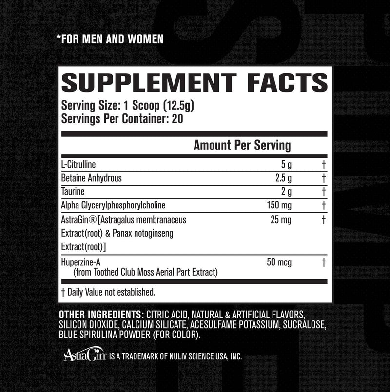 PUMPSURGE Caffeine Free Pump & Nootropic Pre Workout Supplement - Non Stimulant Preworkout Powder & Nitric Oxide Booster - 20 Servings, Blue Raspberry Flavor - NewNest Australia