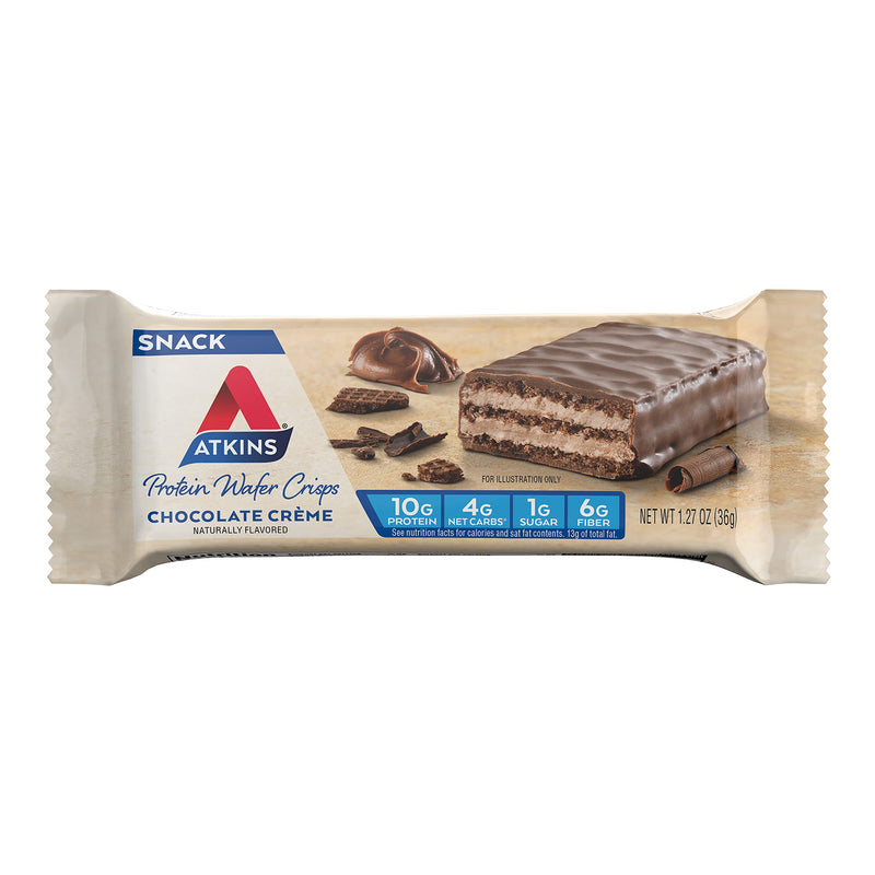 Atkins Protein Wafer Crisps, Chocolate Crème, Keto Friendly, 5 Count - NewNest Australia