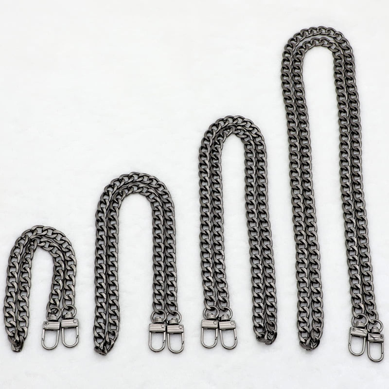 4 Pieces Different Sizes Iron Replacement Flat Chains Iron, Metal Chain Strap for DIY Purse Handbag Shoulder Crossbody Bag Clutch by RAPUDA(15.4 Inch, 23.6 Inch, 31. 4 Inch, 47.2 Inch) Black - NewNest Australia