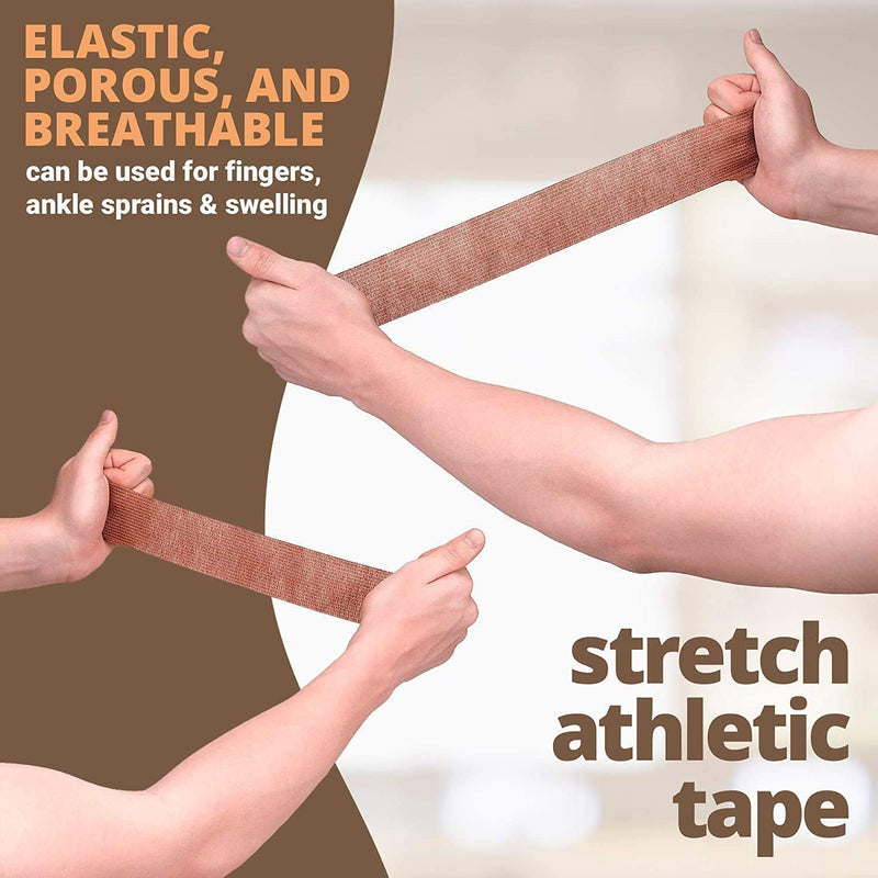 Self Adhesive Cohesive Tape - 2 Inch X 4 Feet, 12 Pack (Medium Brown) Self Adhesive Bandage Rolls And Sports Bandage For Ankle, Wrist, Knee Sprains And Swelling - NewNest Australia
