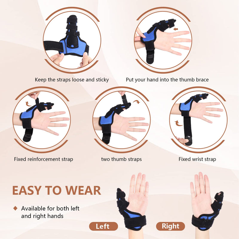 Scurnhau Thumb Splint Left And Right, Rhizarthrosis Thumb Brace, Thumb Splint, Orthosis Thumb Ccd Joint For Tendonitis, Arthritis, Trigger Finger, Thumb Broken, Injuries - NewNest Australia