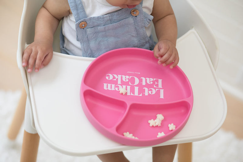Bella Tunno Wonder Plate - Silicone Suction Plates for Baby and Toddler Plates, Microwave and Dishwasher Safe Food-Grade BPA Free Silicone, Let Them Eat Cake - NewNest Australia