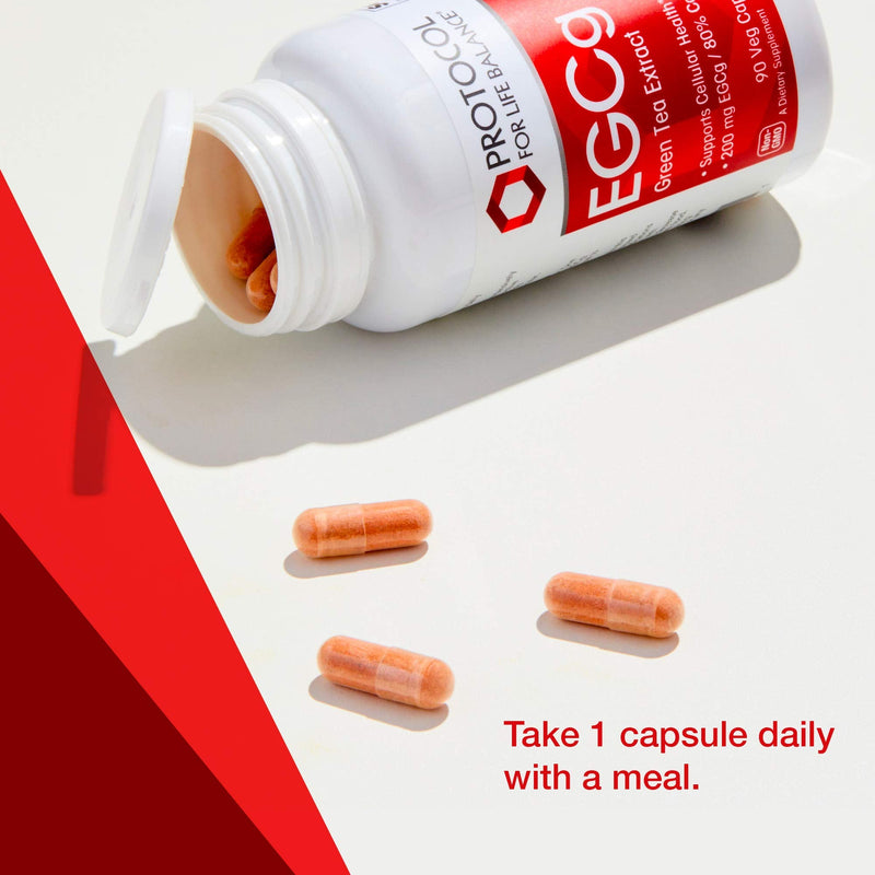 Protocol EGCg Green Tea Extract 200mg - Oxidative Stress Quencher, Cellular Health - 90 Veg Caps - NewNest Australia