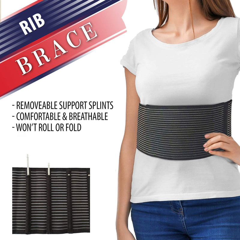 Chest Binder Rib Brace – Rib Belt to Reduce Rib Cage Pain. Chest Compression Support for Rib Muscle Injuries, Bruised Ribs or Rib Flare. Breathable Chest Wrap Breast Binder for Women or Men (Small/Med) S/M (25" to 36") - NewNest Australia