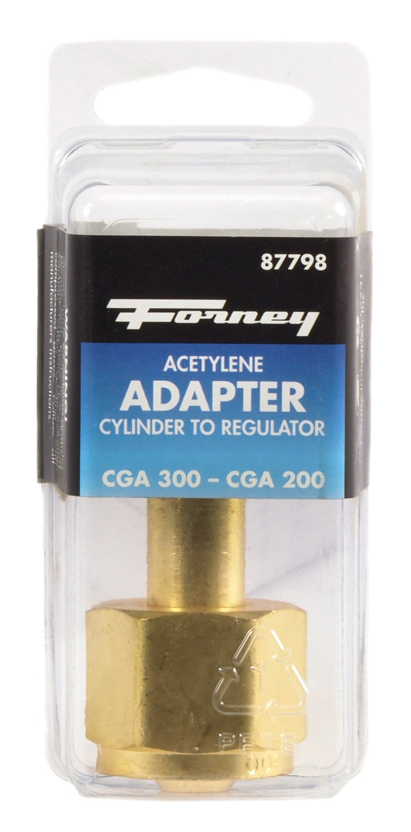 Forney 87798 Acetylene Regulator Adaptor, CGA 300 To CGA 200, #3 Tank to Regulator, 80-CF - NewNest Australia
