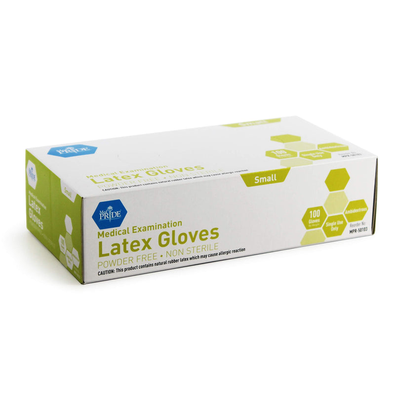 Medpride Medical Examination Latex Gloves| 5 mil Thick, Powder-Free, Non-Sterile, Heavy Duty Exam Gloves Small/100 - NewNest Australia