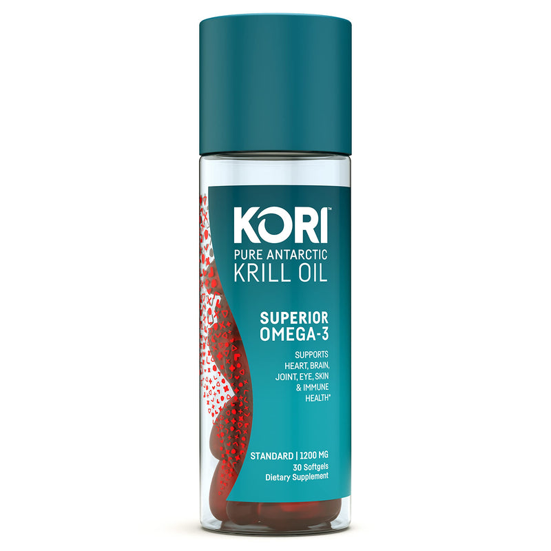 Kori Krill Oil Omega-3 1200mg, 30 Softgels | Multi-Benefit Omega-3 Supplement | Superior Omega-3 Absorption vs Fish Oil and No Fishy Burps 30 Count (Pack of 1) - NewNest Australia
