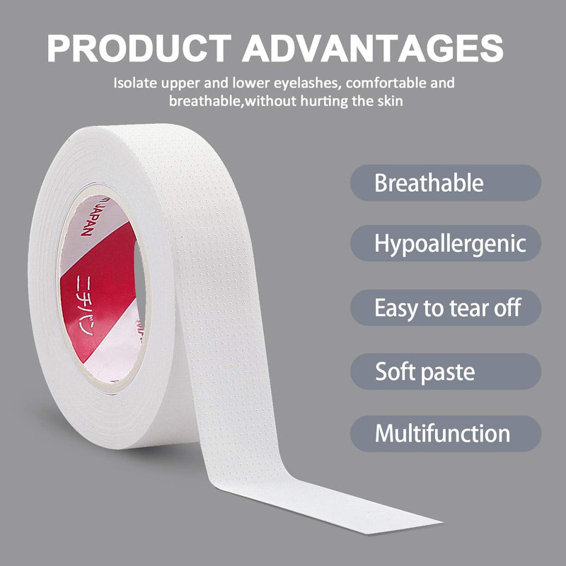 Lash Tape, PE Micropore Medical Tape for Eyelash Extension, Fabric Tape For False Eyelash Patch Makeup Tool (6 Rolls Japan MIcropore Soft Tape) 6 Rolls Japan MIcropore Soft Tape - NewNest Australia