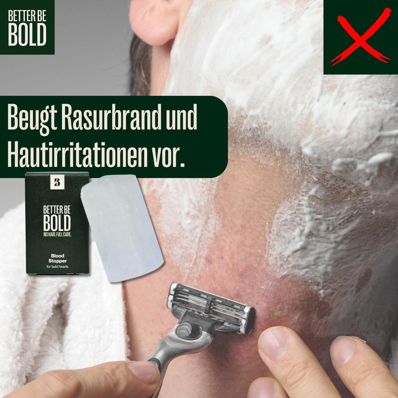 Better Be Bold Blood Stopper For Soon Heads | Alum Stone | Against Shaving Burn & Shaving Pimples | Stops Bleeding Immediately | Natural After Shave | Premium Quality | Made In France | 75G - NewNest Australia