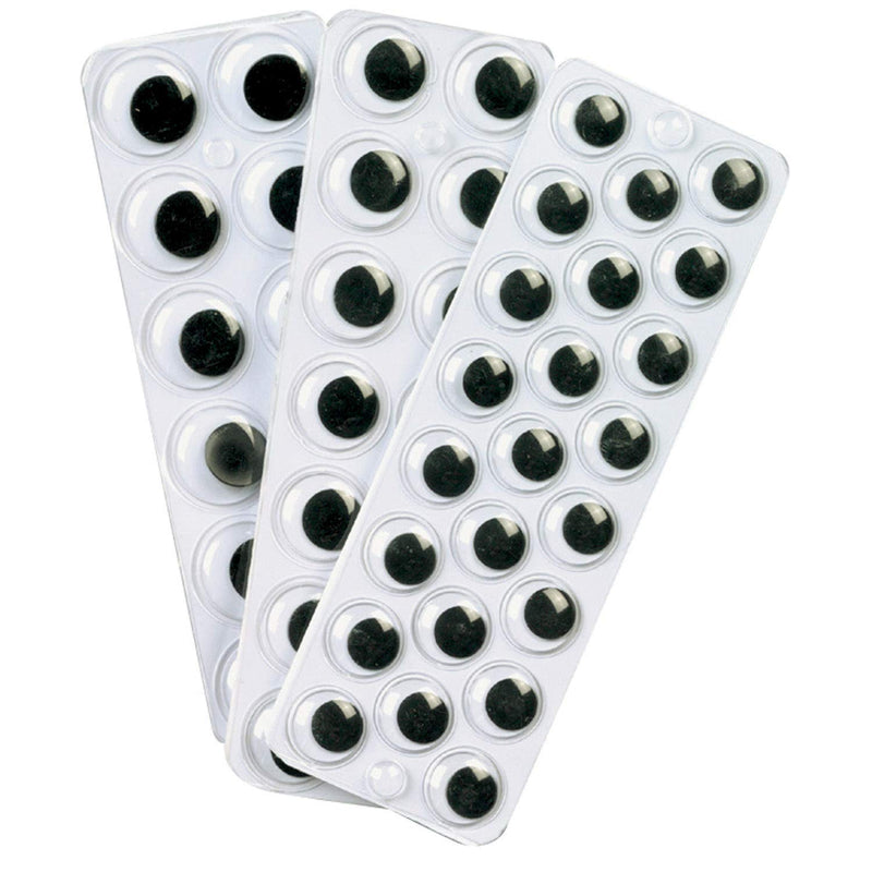 Creativity Street AC3437-02 Peel and Stick Wiggle Eyes, Black, 60 Piece (Pack of 1) - NewNest Australia