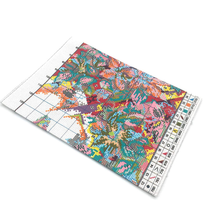 Maydear Full Range of Embroidery Starter Kits Stamped Cross Stitch Kits Beginners for DIY Embroidery 11CT 3 Strands - Beautiful Flowers 13×15.4(inch) - NewNest Australia