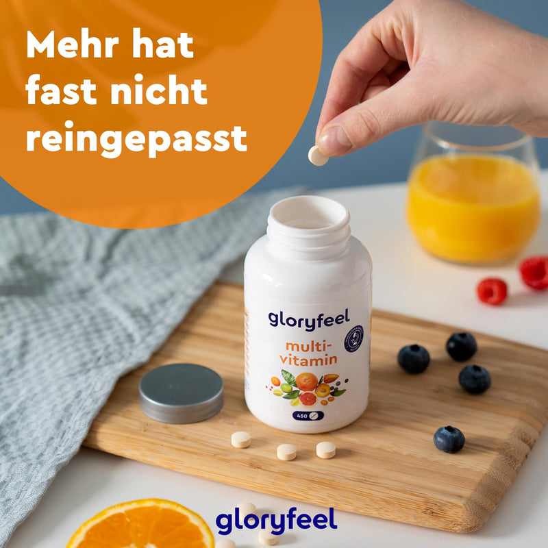 High Dose Multivitamin, 450 Tablets (15 Months), All Valuable Az Vitamins And Minerals, Supports The Immune System, Laboratory Tested Without Additives, Made In Germany - NewNest Australia