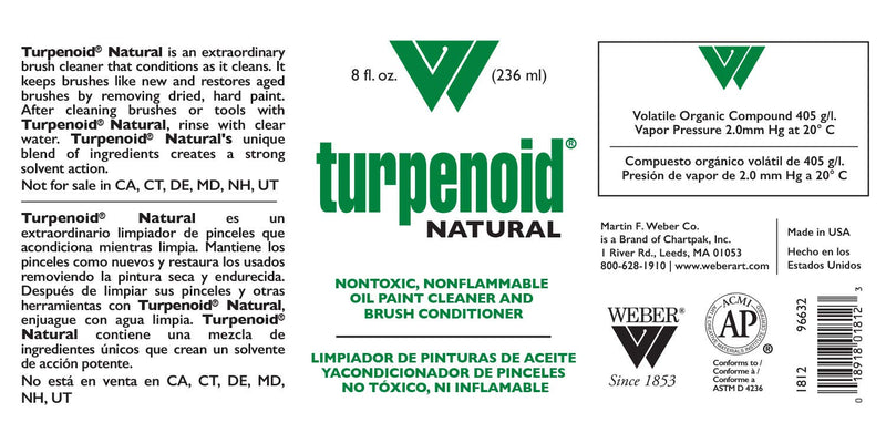 Weber Turpenoid Natural, 236ml Bottle, 1 Each (1812) - NewNest Australia