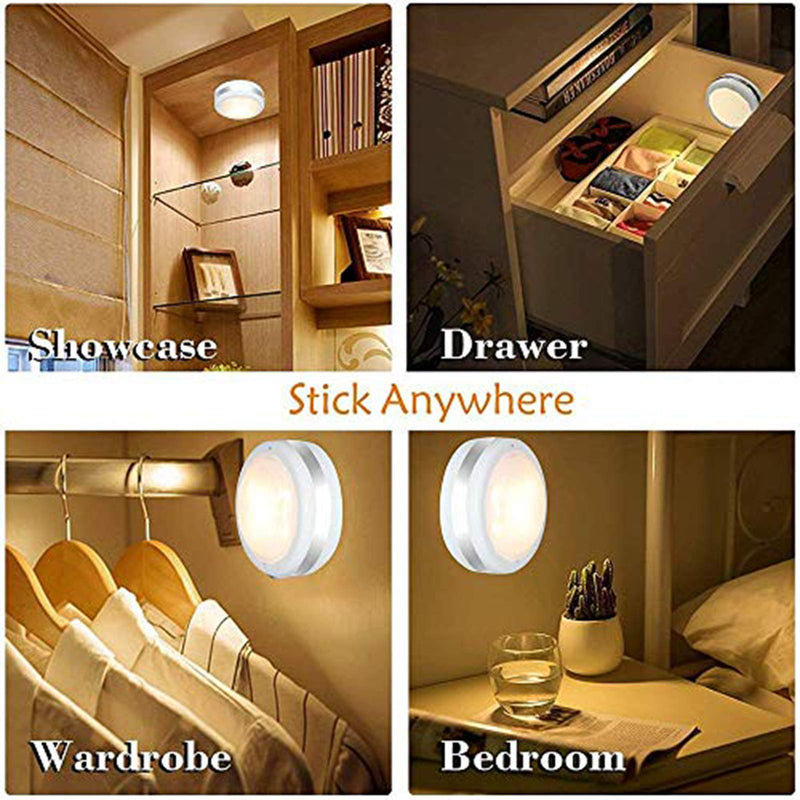 Puck Lights With Remote, Starxing Wireless Led Puck Lights Battery Operated, Led Puck Lights With Remote Control, Led Under Cabinet Lighting, Dimmable Closet Light Battery Powered (Natural White 6PK) - NewNest Australia