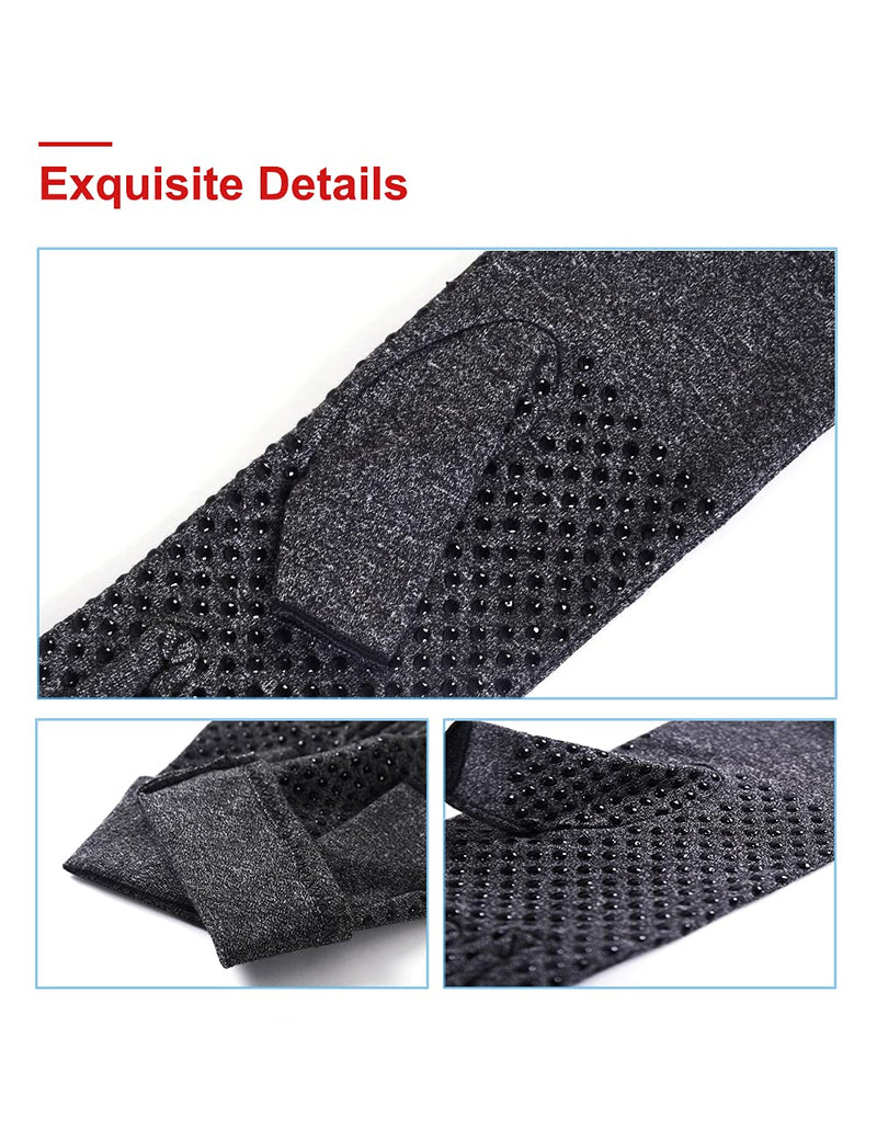 2 Pairs Arthritis Compression Gloves Warm Fingerless Non Slip Hand Gloves for Men & Women Rheumatoid &Osteoarthritis Provide Arthritic Joint Pain Symptom Relief（S） Black Non Slip S - NewNest Australia