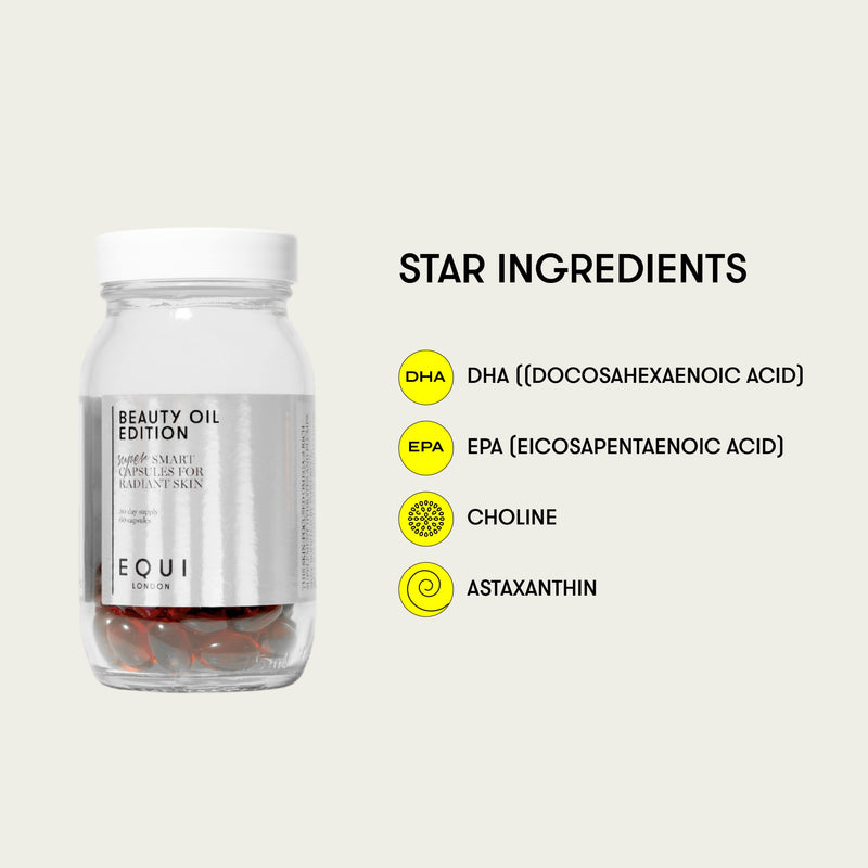 Equi - Beauty Oil Edition - 30 Day Multivitamin Capsules - Red Krill Oil Supplement - Hydrating, Anti-Dryness, Anti-inflammatory - Vision & Cardiovascular Support - Omega 3, Astaxanthin, Choline - NewNest Australia