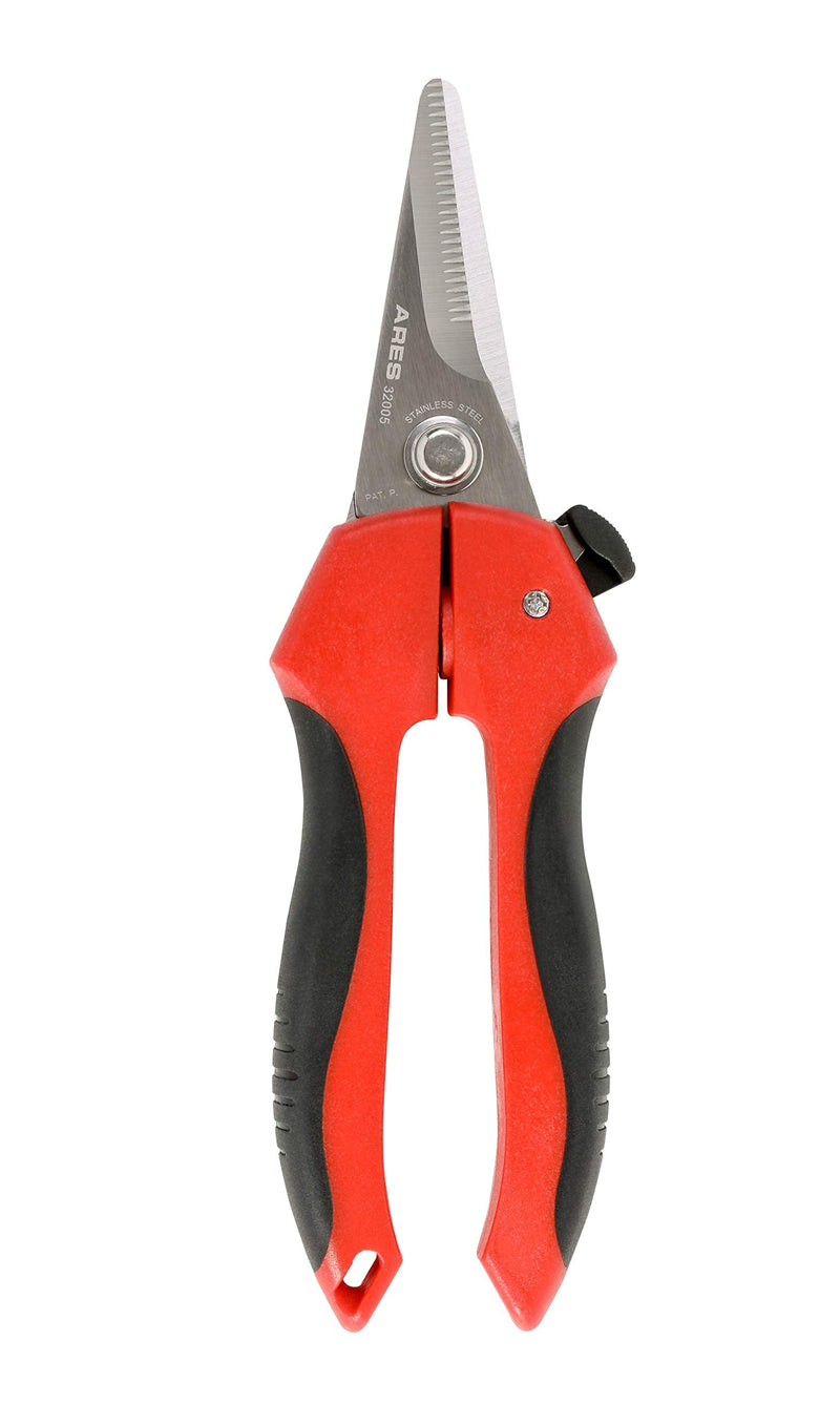 ARES 32005 - 7 1/2-Inch Multi-Purpose Shears - Finely Serrated High Carbon Stainless Steel Blades - Cuts Wire, Insulation, Soft Cable and More - NewNest Australia
